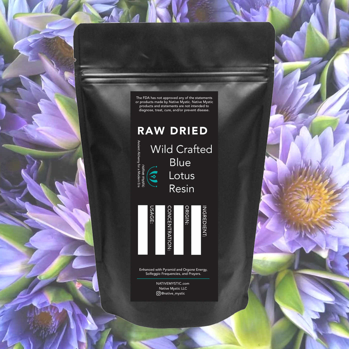 Wild Crafted Blue Lotus Resin