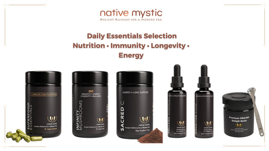 Native Daily Essentials Selection: Nutrition • Immunity • Longevity • Energy  ⍙
