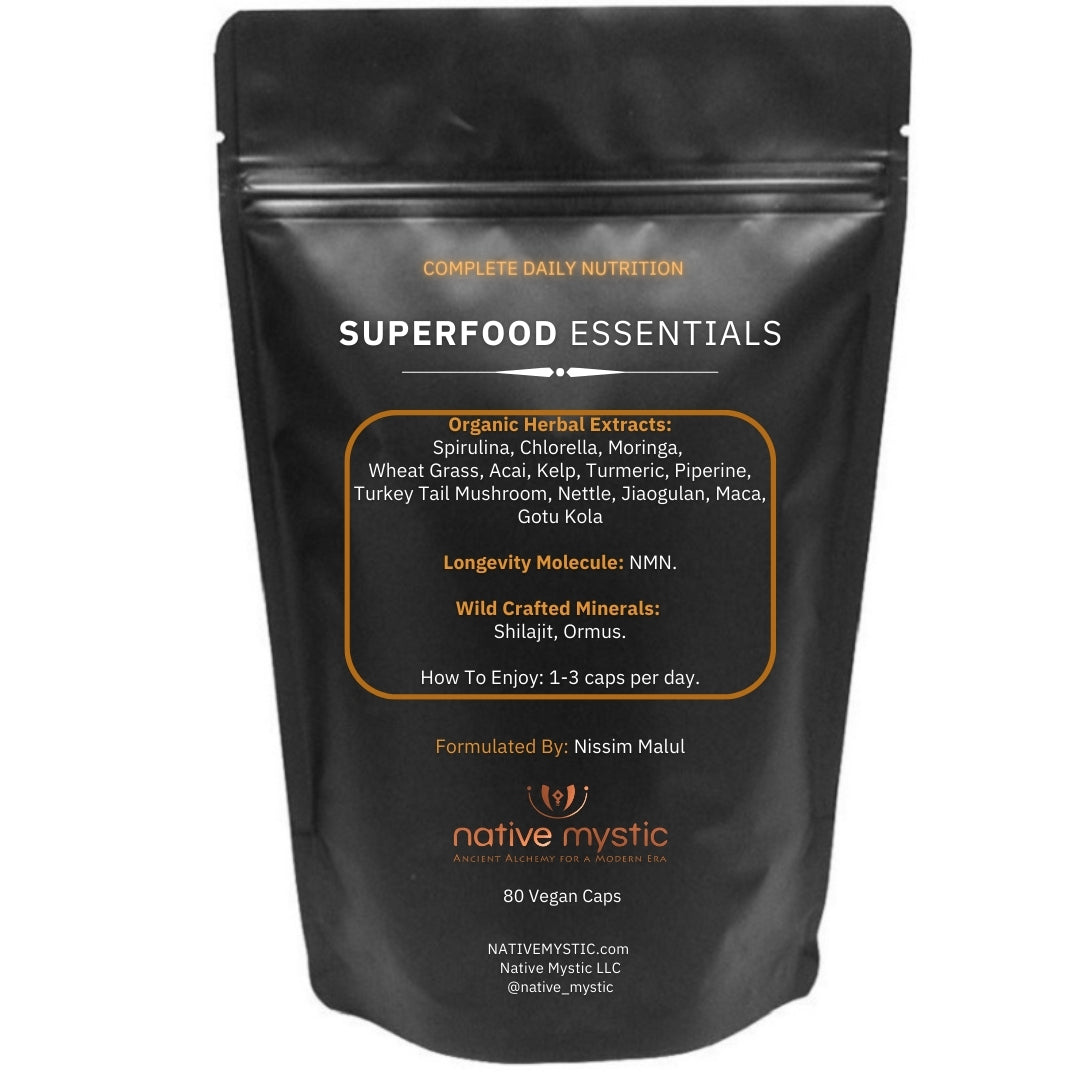 Superfood Essentials- Enhanced Multi Vitamin, w/ Monoatomic Gold & Adaptogens
